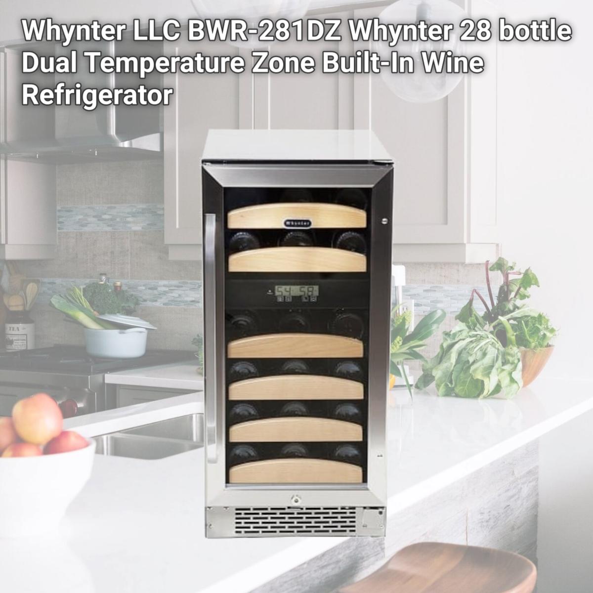 Picture of Whynter LLC BWR-281DZ Whynter 28 bottle Dual Temperature Zone Built-In Wine Refrigerator