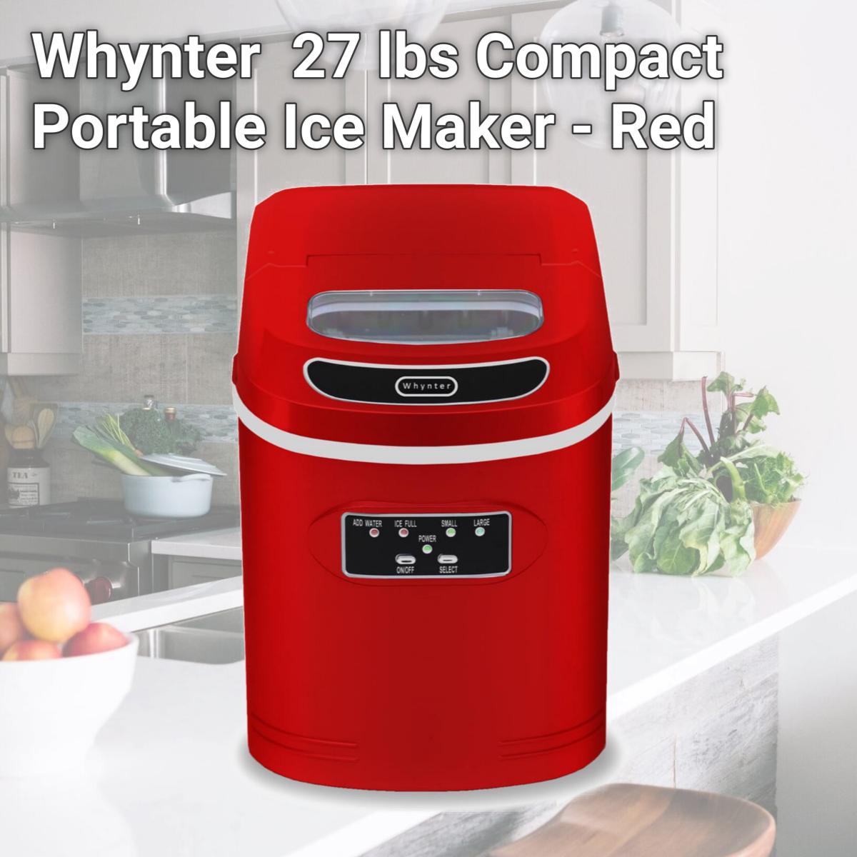 Picture of Whynter IMC-270MR 27 lbs Compact Portable Ice Maker - Red