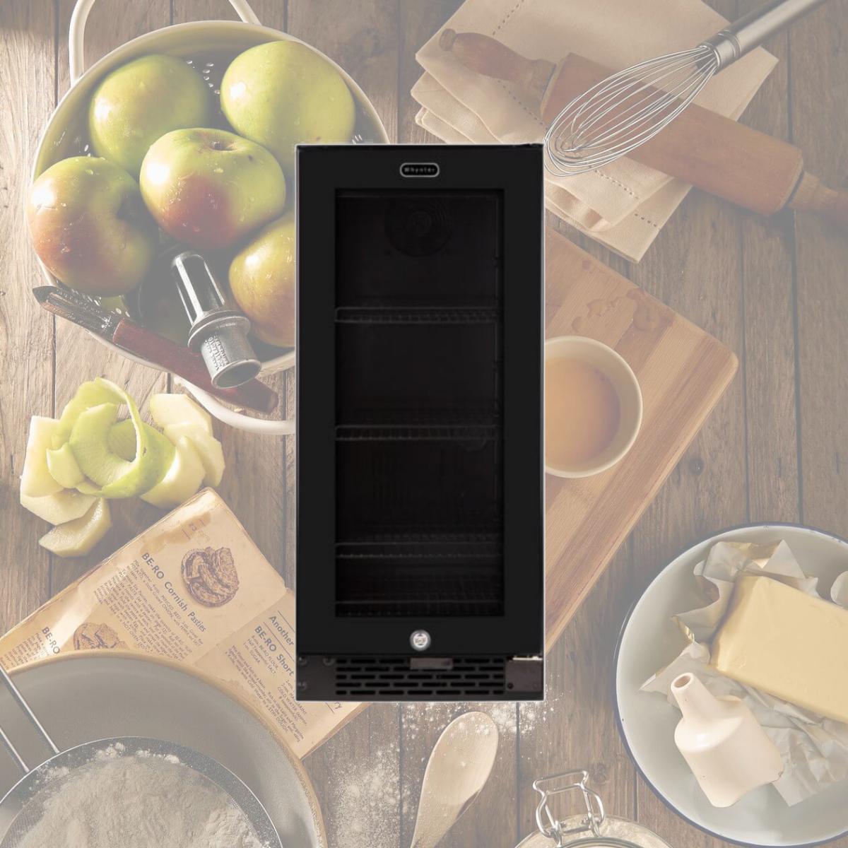 Picture of Whynter BBR-801BG 3.4 cu ft. Built-in Glass 80 Can Beverage Refrigerator - Black