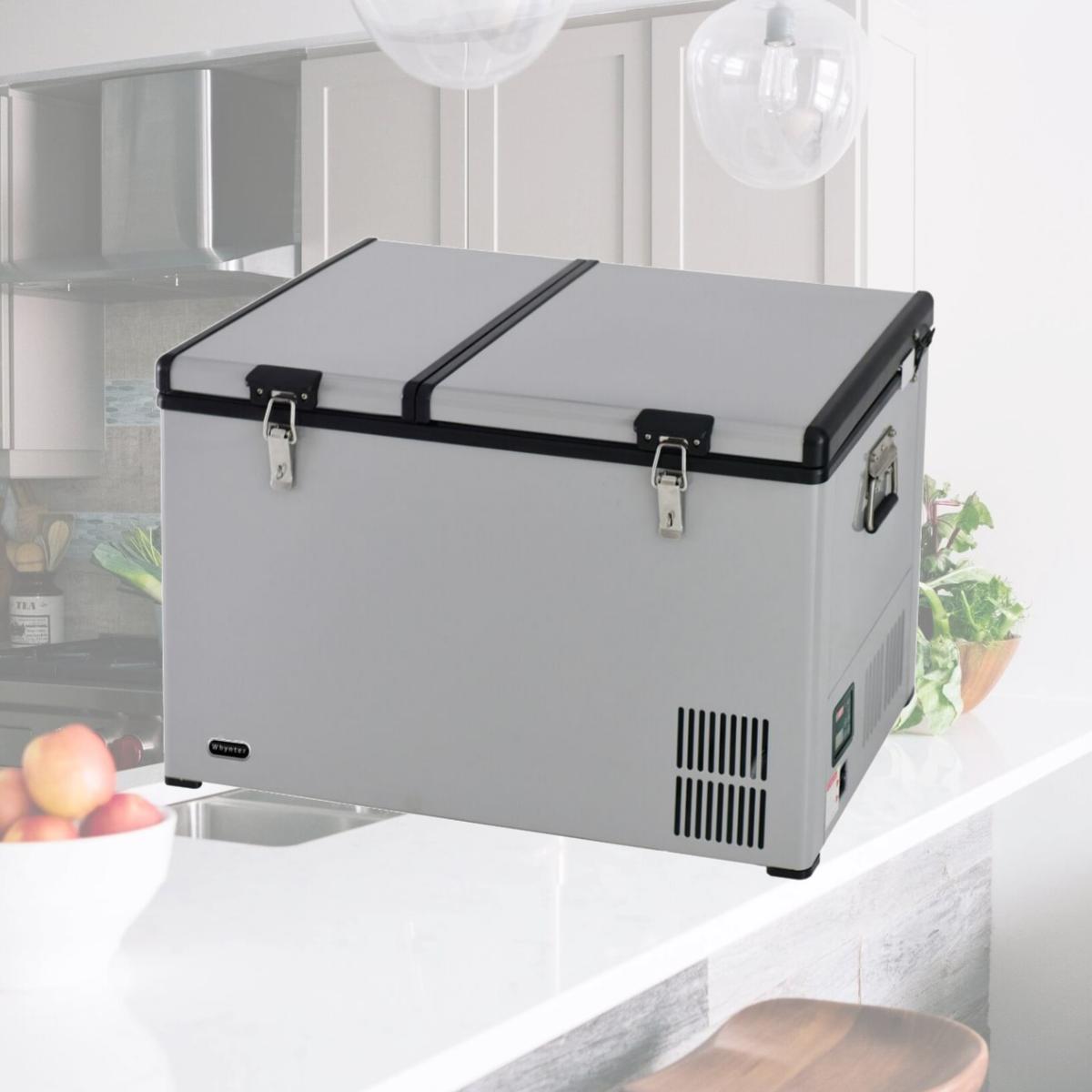 Picture of Whynter FM-901DZ 90 qz Dual Zone Portable Fridge & Freezer with 12V Option & Wheels
