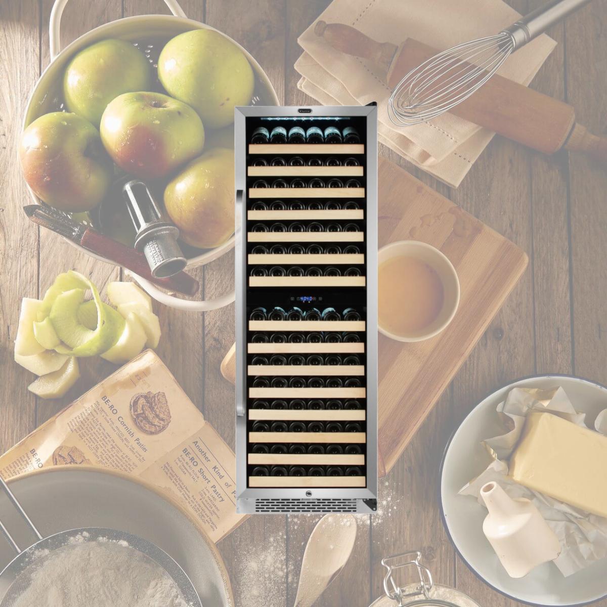 Picture of Whynter BWR-1642DZ 164 Bottle Built-In Stainless Steel Dual Zone Compressor Wine Refrigerator