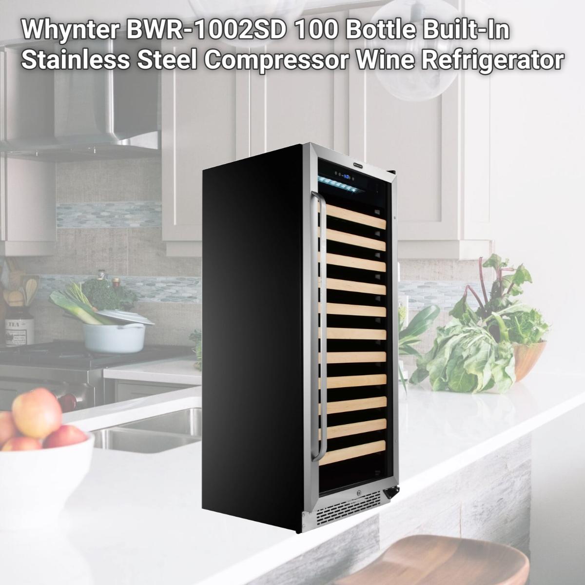 Picture of Whynter BWR-1002SD 100 Bottle Built-In Stainless Steel Compressor Wine Refrigerator