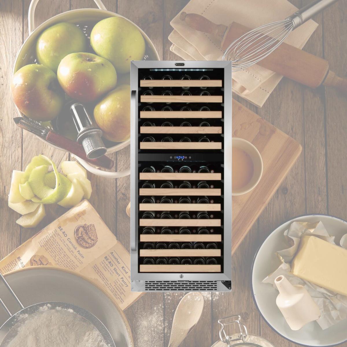Picture of Whynter BWR-0922DZ 92 Bottle Built-In Stainless Steel Dual Zone Compressor Wine Refrigerator