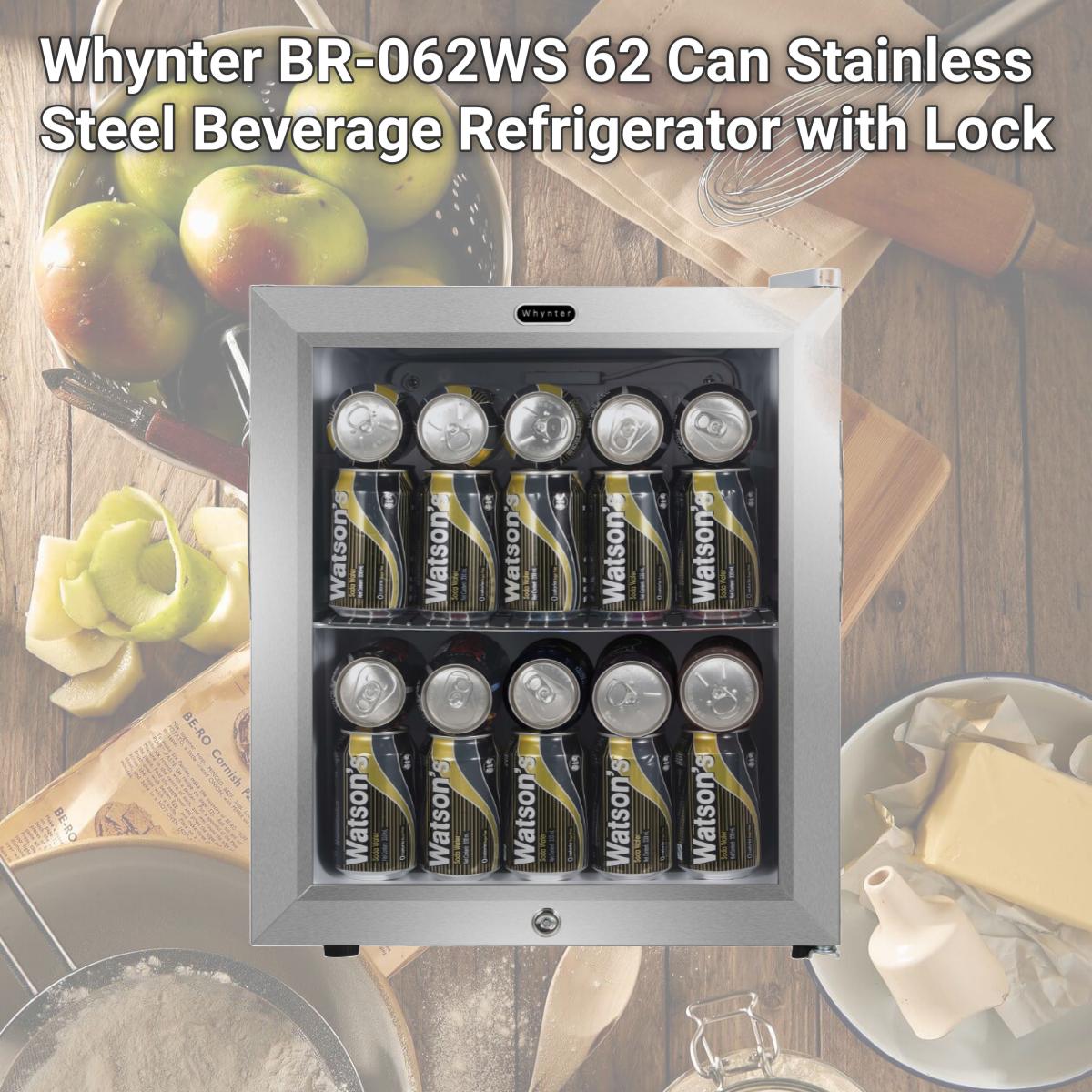 Picture of Whynter BR-062WS 62 Can Stainless Steel Beverage Refrigerator with Lock