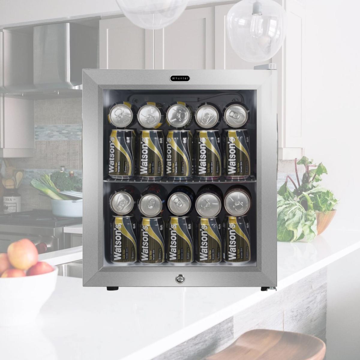Picture of Whynter BR-062WS 62 Can Stainless Steel Beverage Refrigerator with Lock