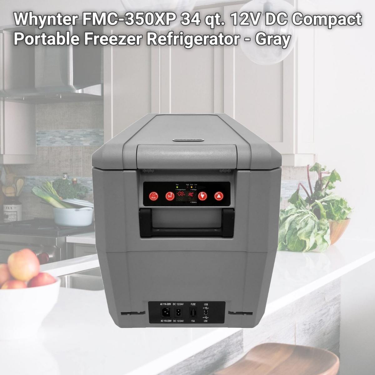 Picture of Whynter FMC-350XP 34 qt. 12V DC Compact Portable Freezer Refrigerator - Gray