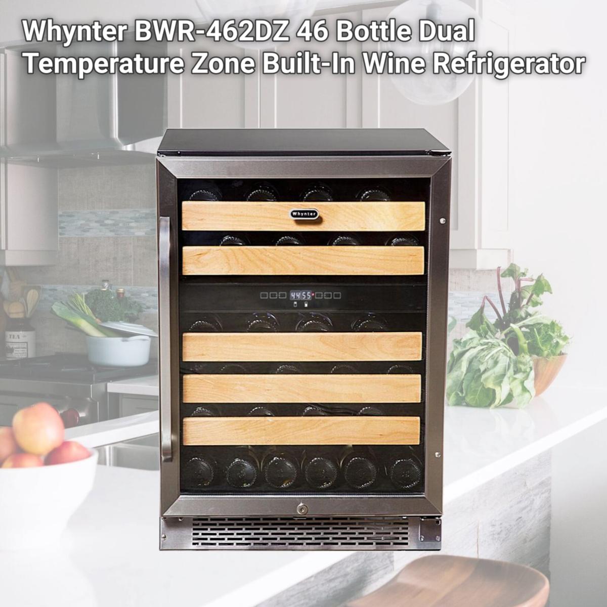 Picture of Whynter BWR-462DZ 46 Bottle Dual Temperature Zone Built-In Wine Refrigerator