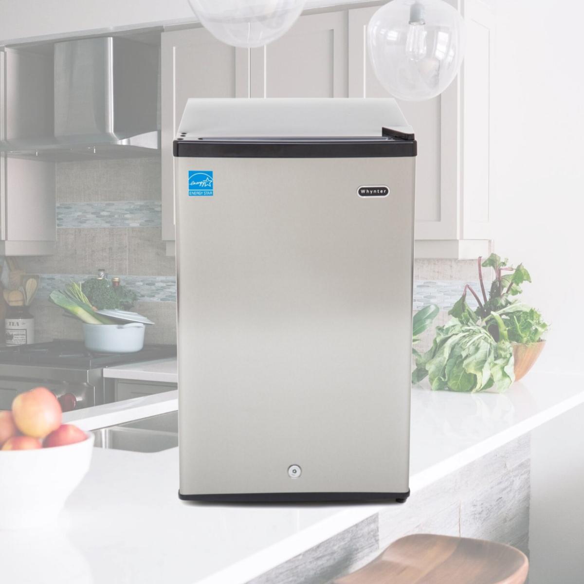 Picture of Whynter CUF-301SS 3.0 cu. ft. Energy Star Upright Freezer with Lock - Stainless Steel