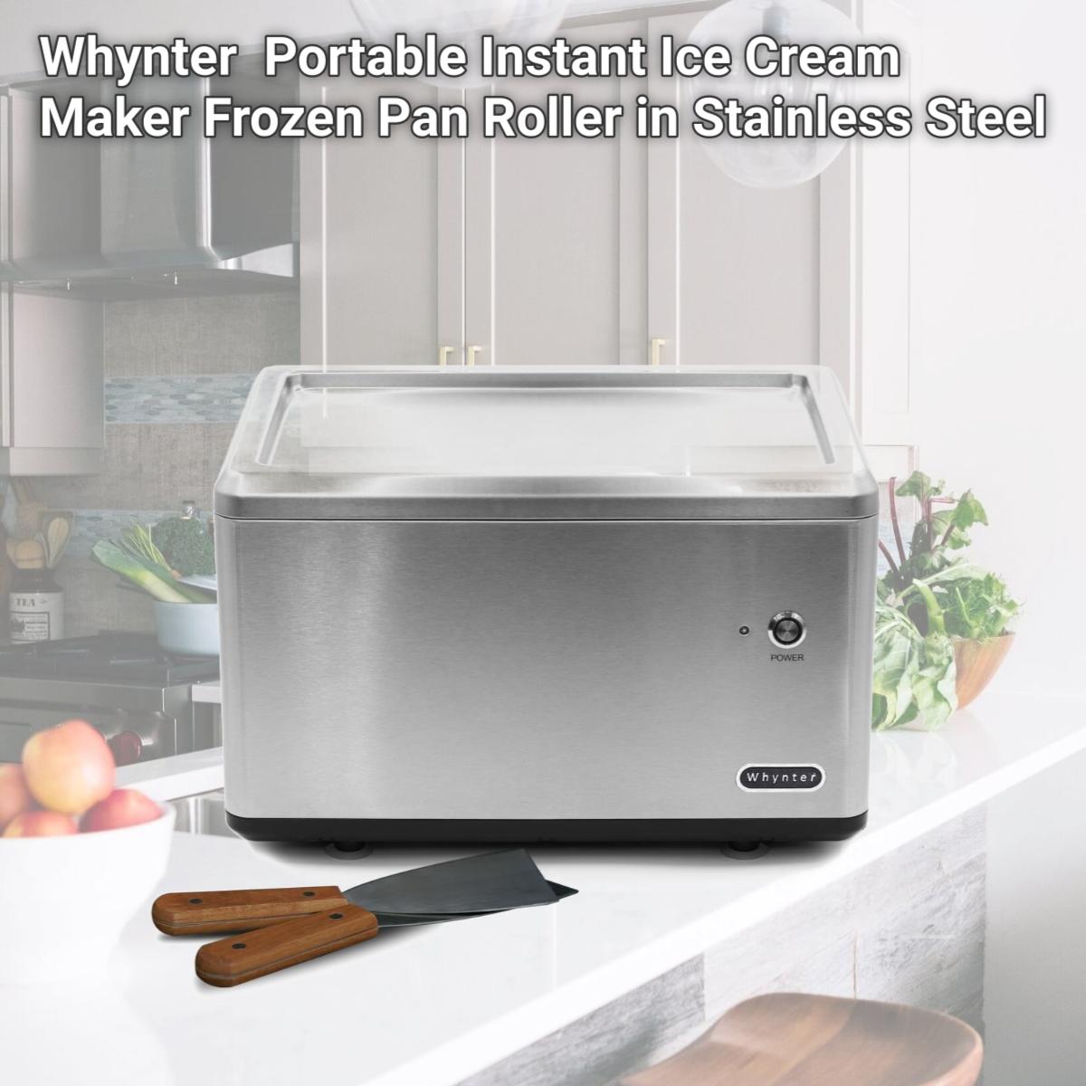 Picture of Whynter ICR-300SS Portable Instant Ice Cream Maker Frozen Pan Roller in Stainless Steel