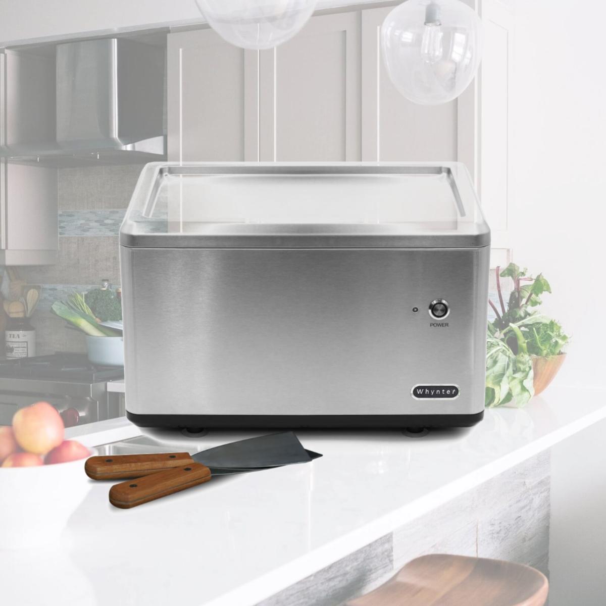 Picture of Whynter ICR-300SS Portable Instant Ice Cream Maker Frozen Pan Roller in Stainless Steel