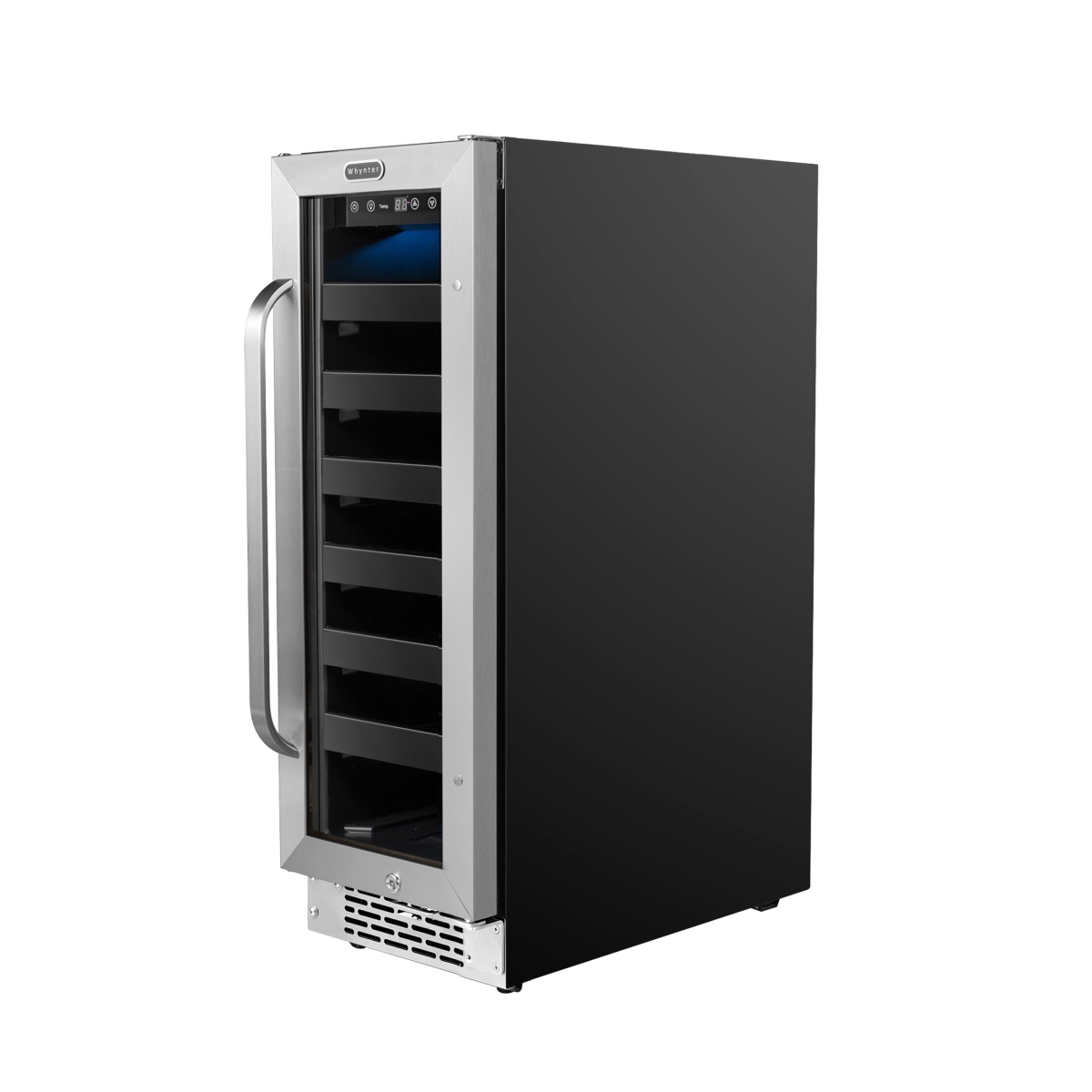 Picture of Whynter BWR-208SB 12 in. Built-In 20 Bottle Undercounter Stainless Steel Wine Refrigerator with Reversible Door, Digital Control, Lock & Carbon Filter