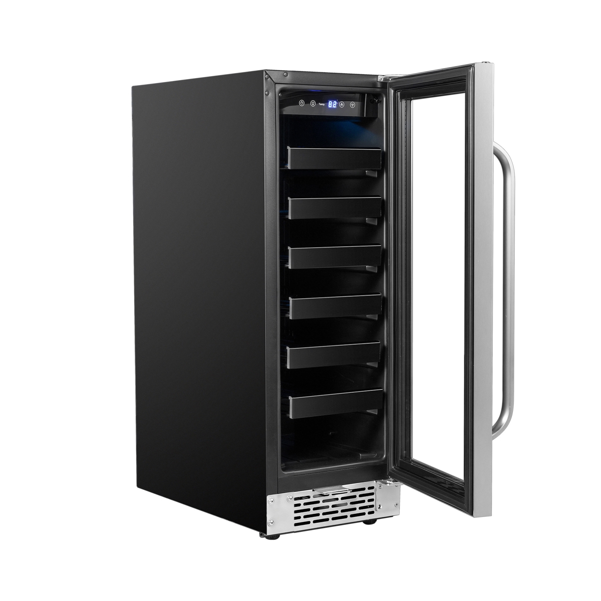 Picture of Whynter BWR-208SB 12 in. Built-In 20 Bottle Undercounter Stainless Steel Wine Refrigerator with Reversible Door, Digital Control, Lock & Carbon Filter