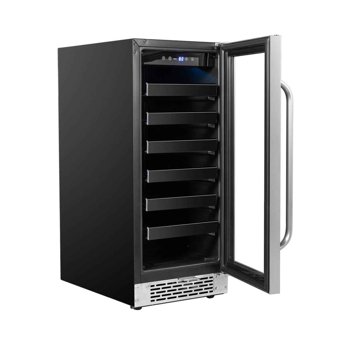 Picture of Whynter BWR-308SB 15 in. Built-In 33 Bottle Undercounter Stainless Steel Wine Refrigerator with Reversible Door, Digital Control, Lock & Carbon Filter