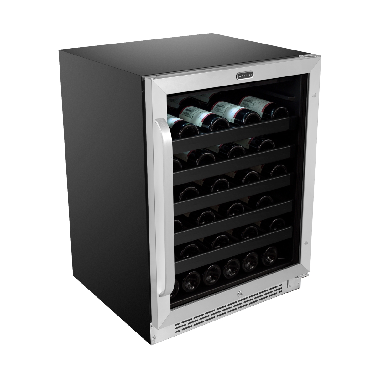 Picture of Whynter BWR-408SB 24 in. Built-In 46 Bottle Undercounter Stainless Steel Wine Refrigerator with Reversible Door, Digital Control, Lock & Carbon Filter