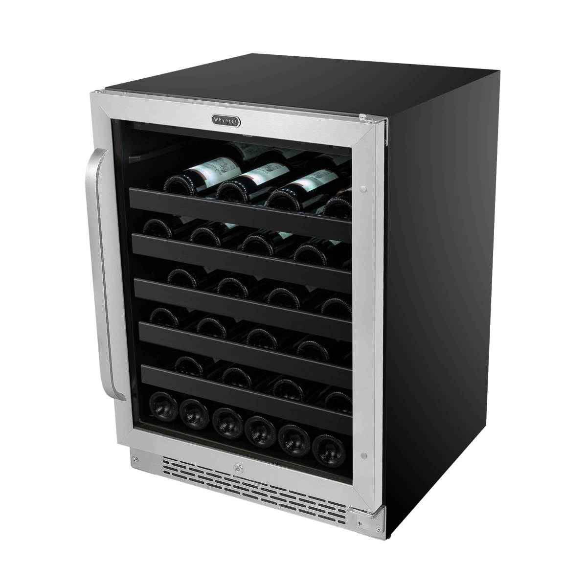 Picture of Whynter BWR-408SB 24 in. Built-In 46 Bottle Undercounter Stainless Steel Wine Refrigerator with Reversible Door, Digital Control, Lock & Carbon Filter