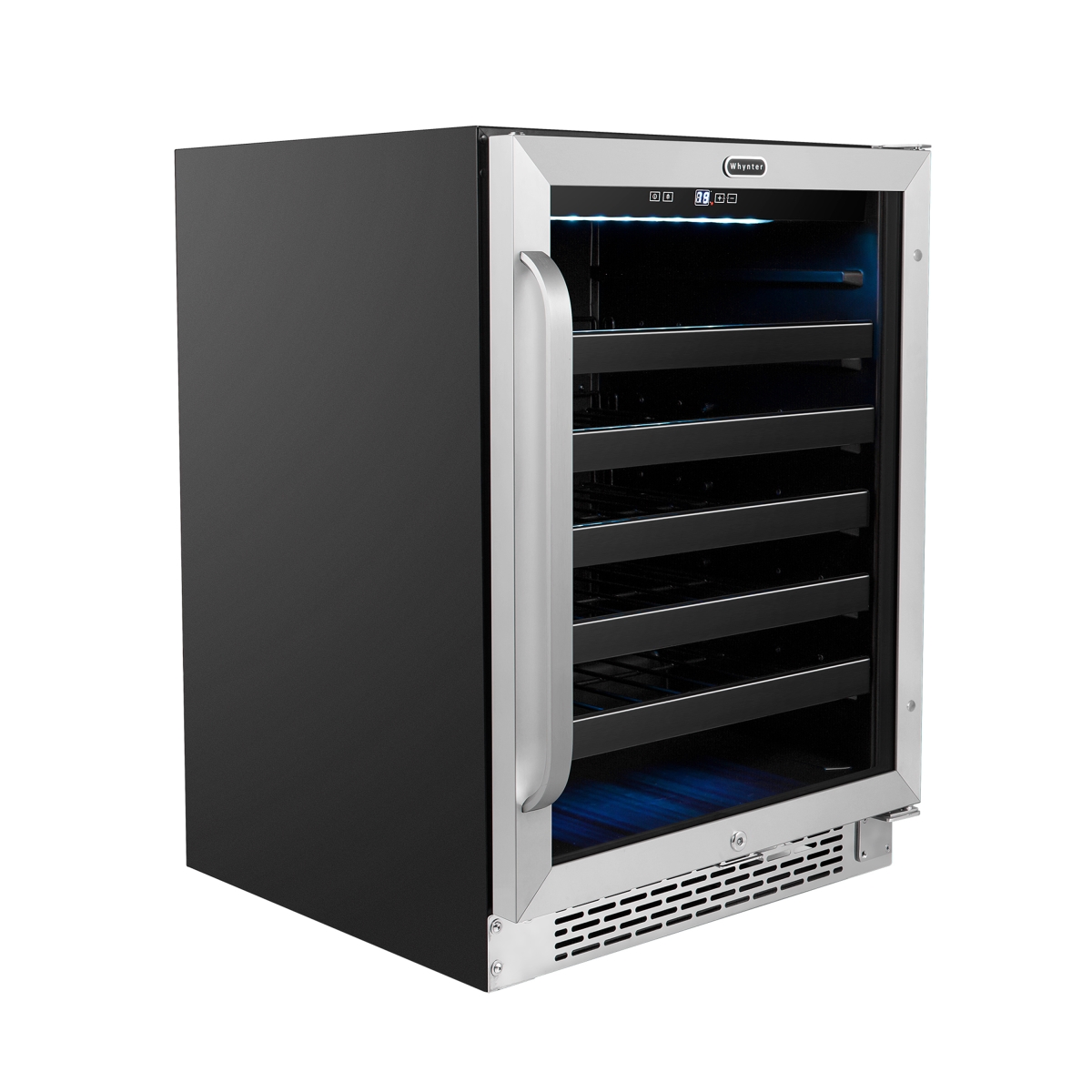 Picture of Whynter BWR-408SB 24 in. Built-In 46 Bottle Undercounter Stainless Steel Wine Refrigerator with Reversible Door, Digital Control, Lock & Carbon Filter