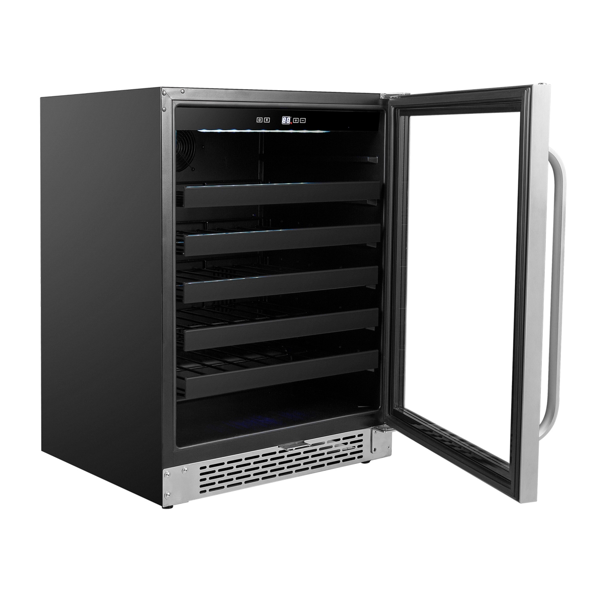 Picture of Whynter BWR-408SB 24 in. Built-In 46 Bottle Undercounter Stainless Steel Wine Refrigerator with Reversible Door, Digital Control, Lock & Carbon Filter