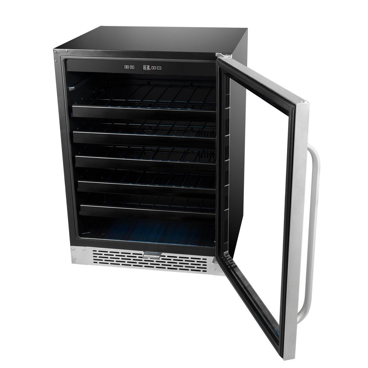 Picture of Whynter BWR-408SB 24 in. Built-In 46 Bottle Undercounter Stainless Steel Wine Refrigerator with Reversible Door, Digital Control, Lock & Carbon Filter
