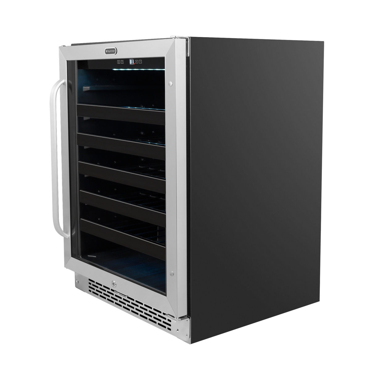 Picture of Whynter BWR-408SB 24 in. Built-In 46 Bottle Undercounter Stainless Steel Wine Refrigerator with Reversible Door, Digital Control, Lock & Carbon Filter