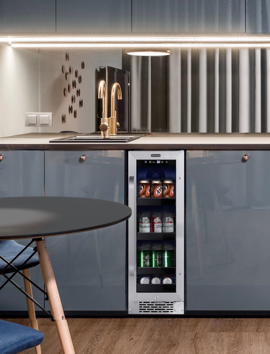 Picture of Whynter BBR-638SB 12 in. Built-In 60 Can Undercounter Stainless Steel Beverage Refrigerator with Reversible Door, Digital Control, Lock & Carbon Filter
