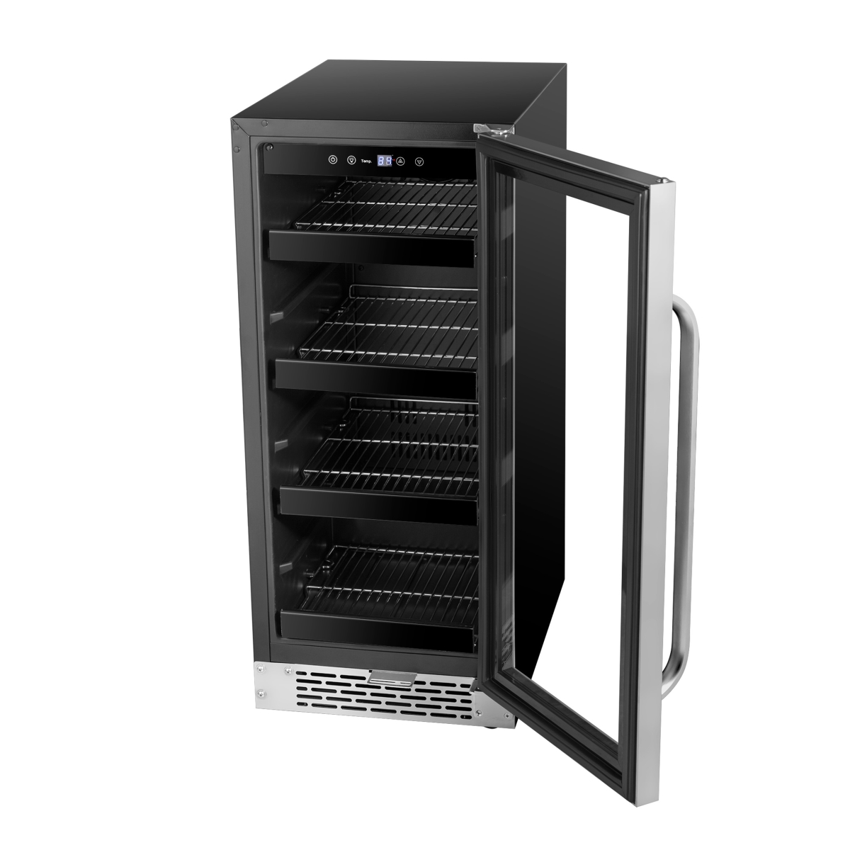 Picture of Whynter BBR-838SB 15 inch Built-In 80 Can Undercounter Stainless Steel Beverage Refrigerator with Reversible Door, Digital Control, Lock & Carbon Filter