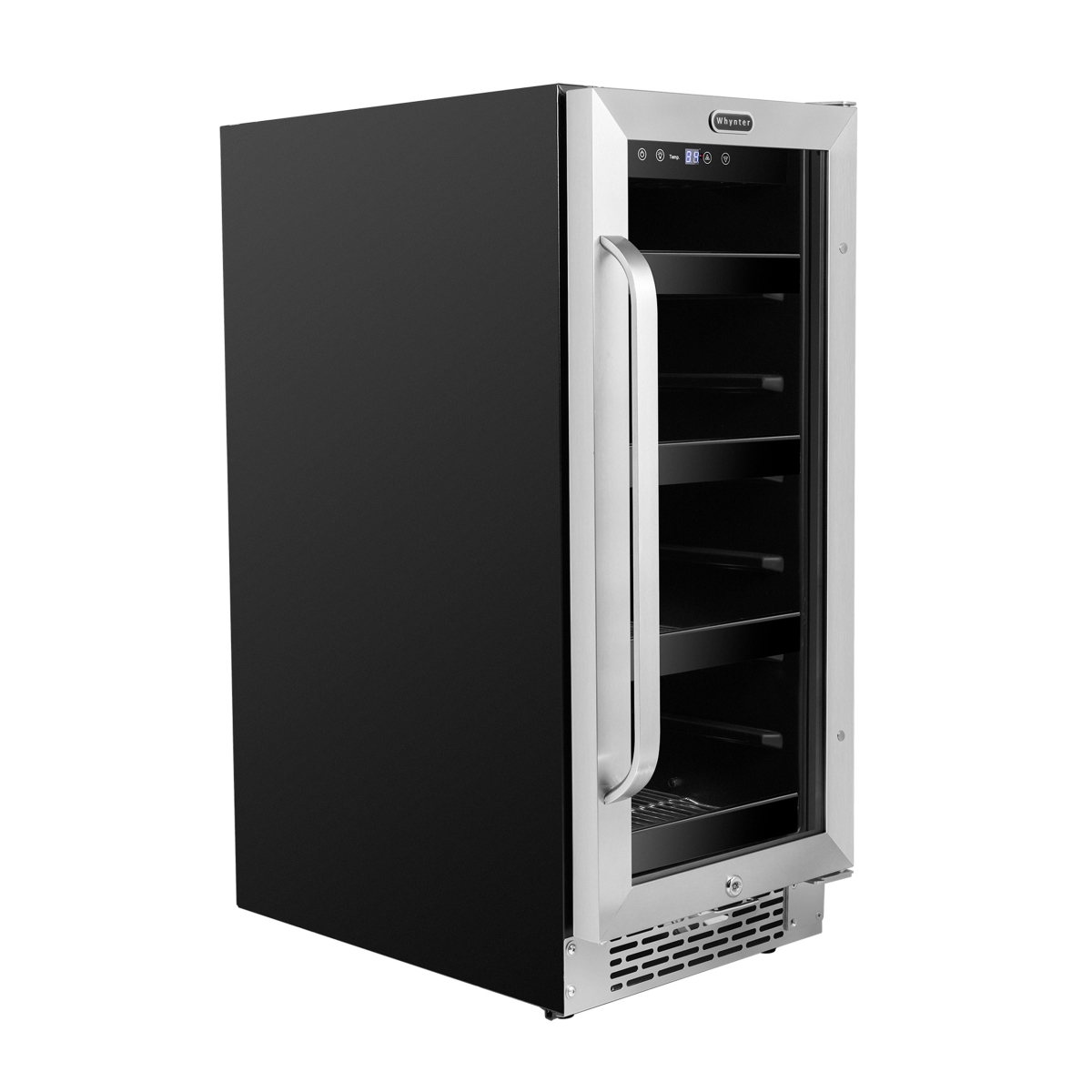 Picture of Whynter BBR-838SB 15 inch Built-In 80 Can Undercounter Stainless Steel Beverage Refrigerator with Reversible Door, Digital Control, Lock & Carbon Filter