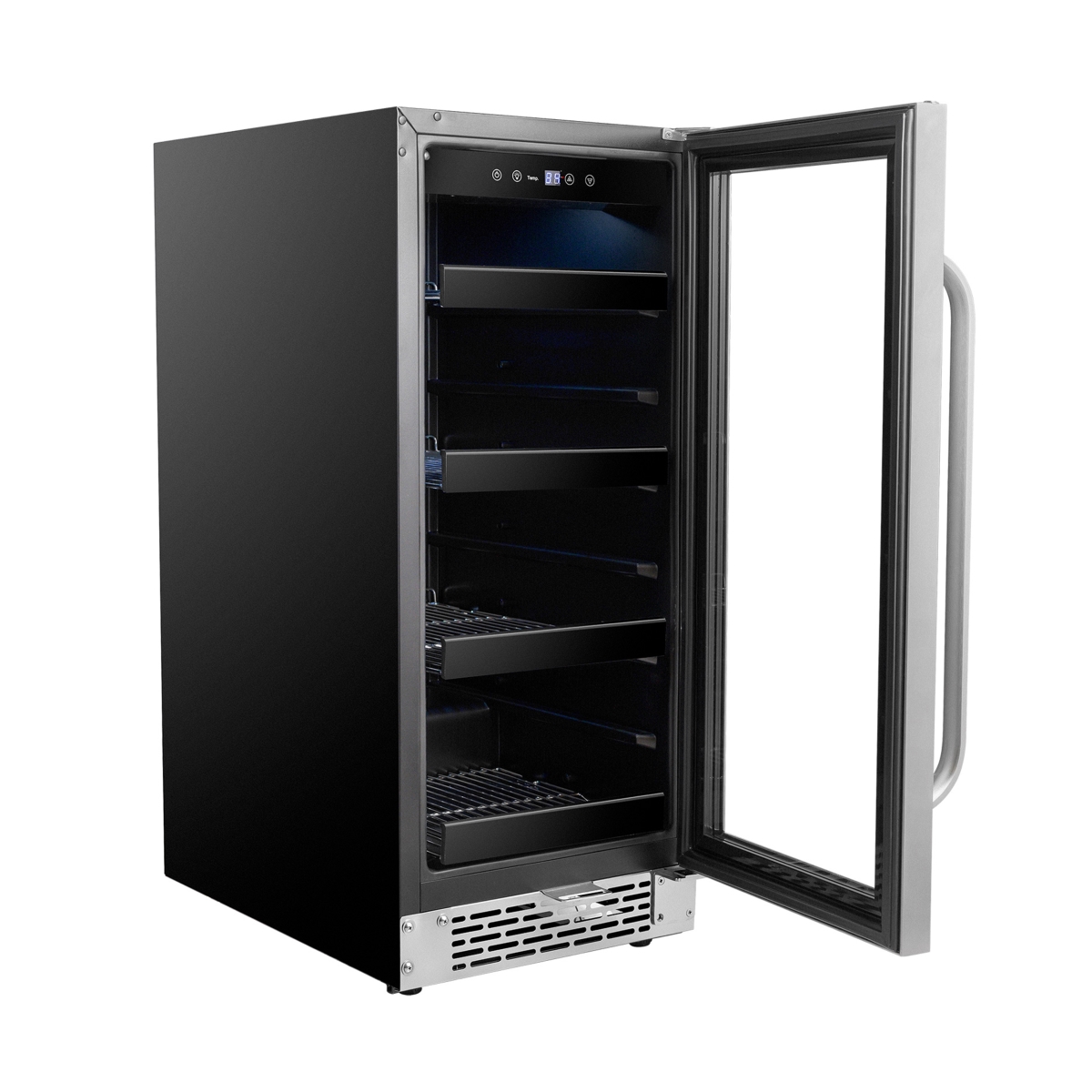 Picture of Whynter BBR-838SB 15 inch Built-In 80 Can Undercounter Stainless Steel Beverage Refrigerator with Reversible Door, Digital Control, Lock & Carbon Filter