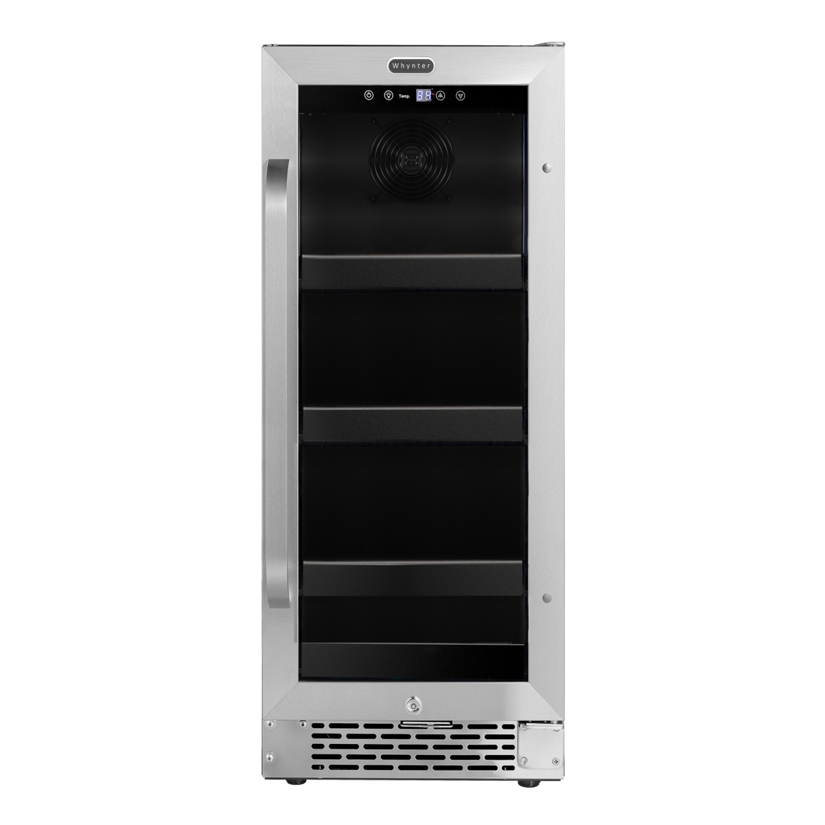 Picture of Whynter BBR-838SB 15 inch Built-In 80 Can Undercounter Stainless Steel Beverage Refrigerator with Reversible Door, Digital Control, Lock & Carbon Filter