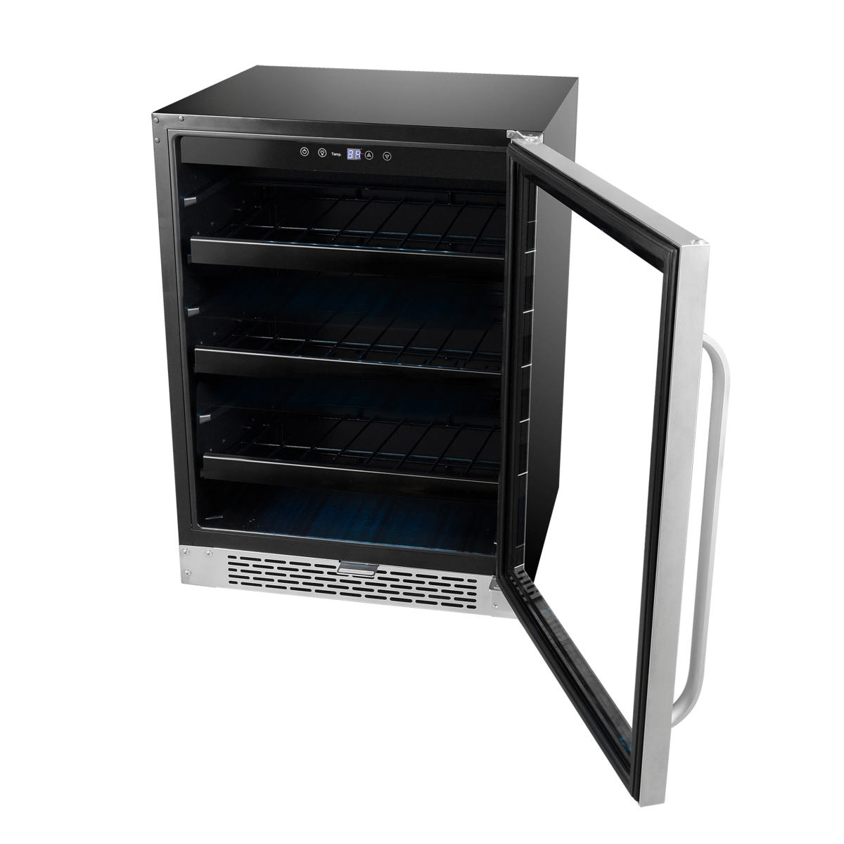 Picture of Whynter BBR-148SB 24 in. Built-In 140 Can Undercounter Stainless Steel Beverage Refrigerator with Reversible Door, Digital Control, Lock & Carbon Filter
