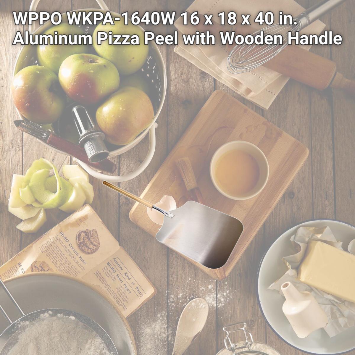 Picture of WPPO WKPA-1640W 16 x 18 x 40 in. Aluminum Pizza Peel with Wooden Handle