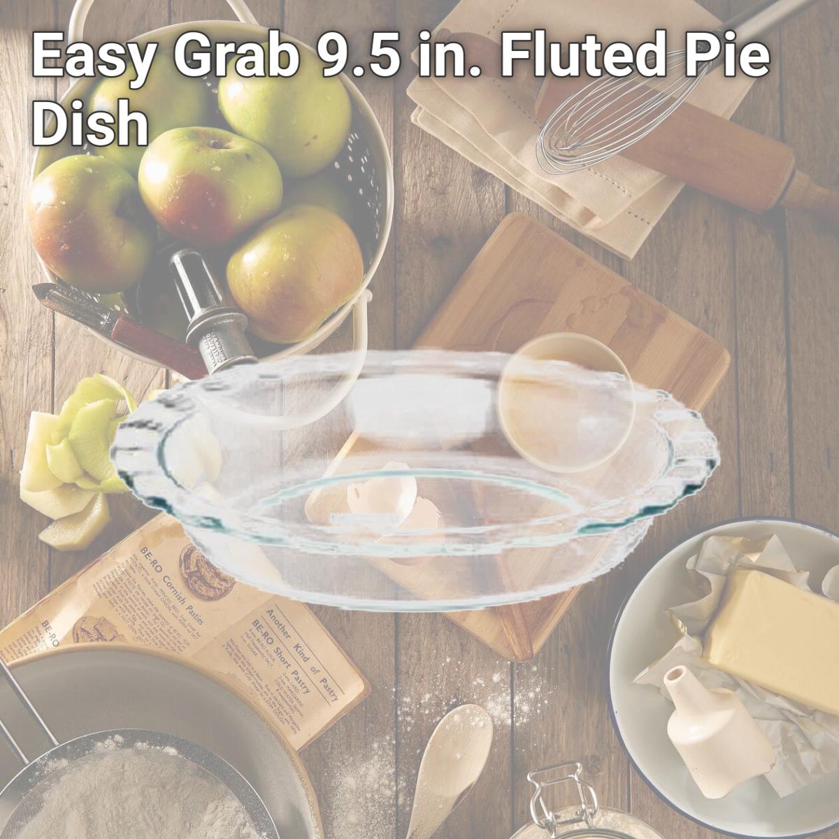 Picture of Pyrex 1085800 Easy Grab 9.5 in. Fluted Pie Dish