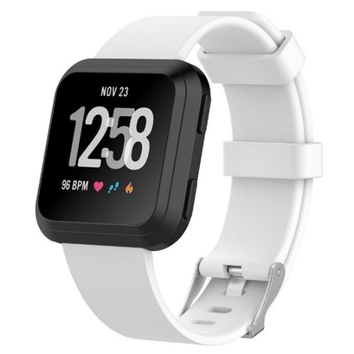 Ew-fvasplg-wh Silicone Small Band With Frame For Fitbit Blaze - White - Large
