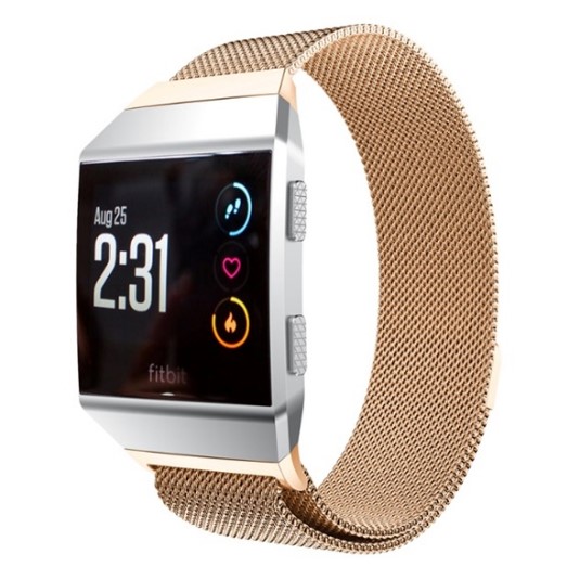 Ew-fiomlsm-rg Milianese Bands For Fitbit Ionic Watch - Rose Gold - Small