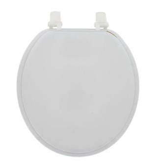 650450 Ts100w Round Color Matched Hinge Wood Toilet Seat, White