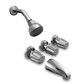 600575 8 In. Three-handle Polished Chrome Faucet