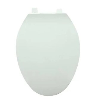 650380 Durable Plastic Toilet Seat, White