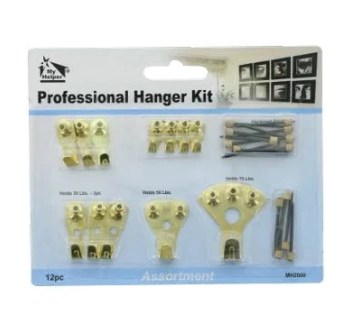 130240 Assorted Picture Hanging Kit - 12 Piece