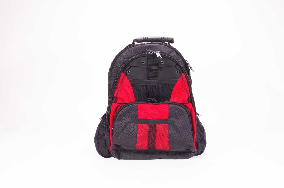 7026-09 Collegiate Backpack - Red & Black