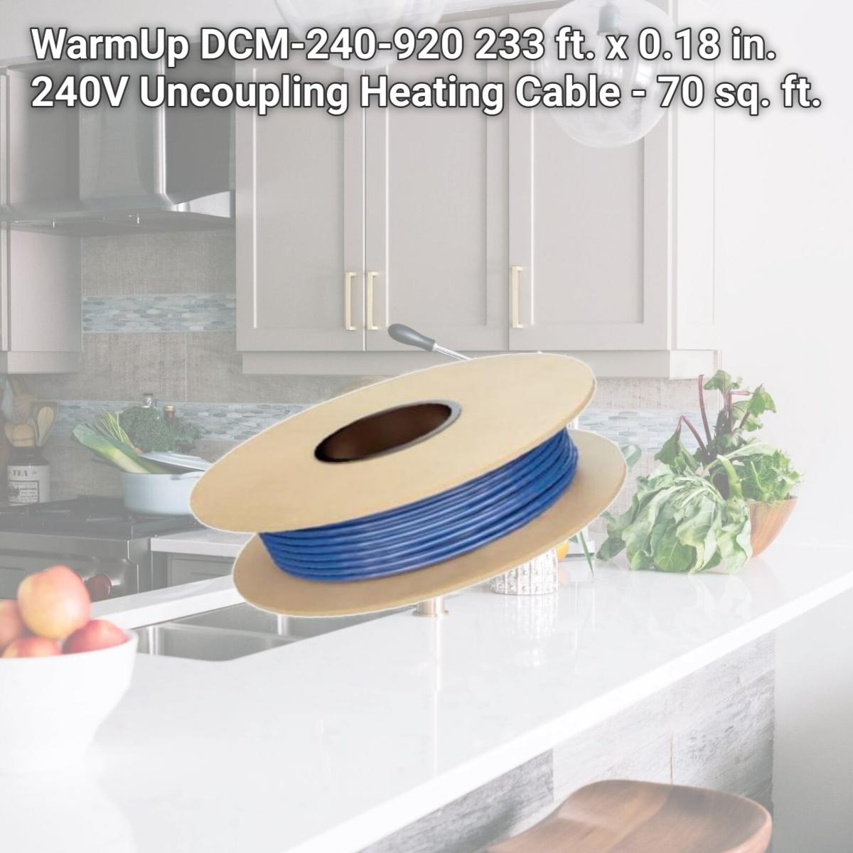 Picture of WarmUp DCM-240-920 233 ft. x 0.18 in. 240V Uncoupling Heating Cable - 70 sq. ft.
