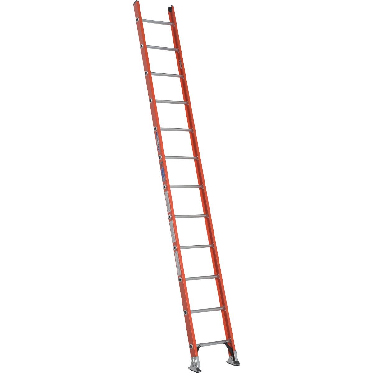 D6212-1 12 Ft. Type Ia Fiberglass D-rung Straight Ladder
