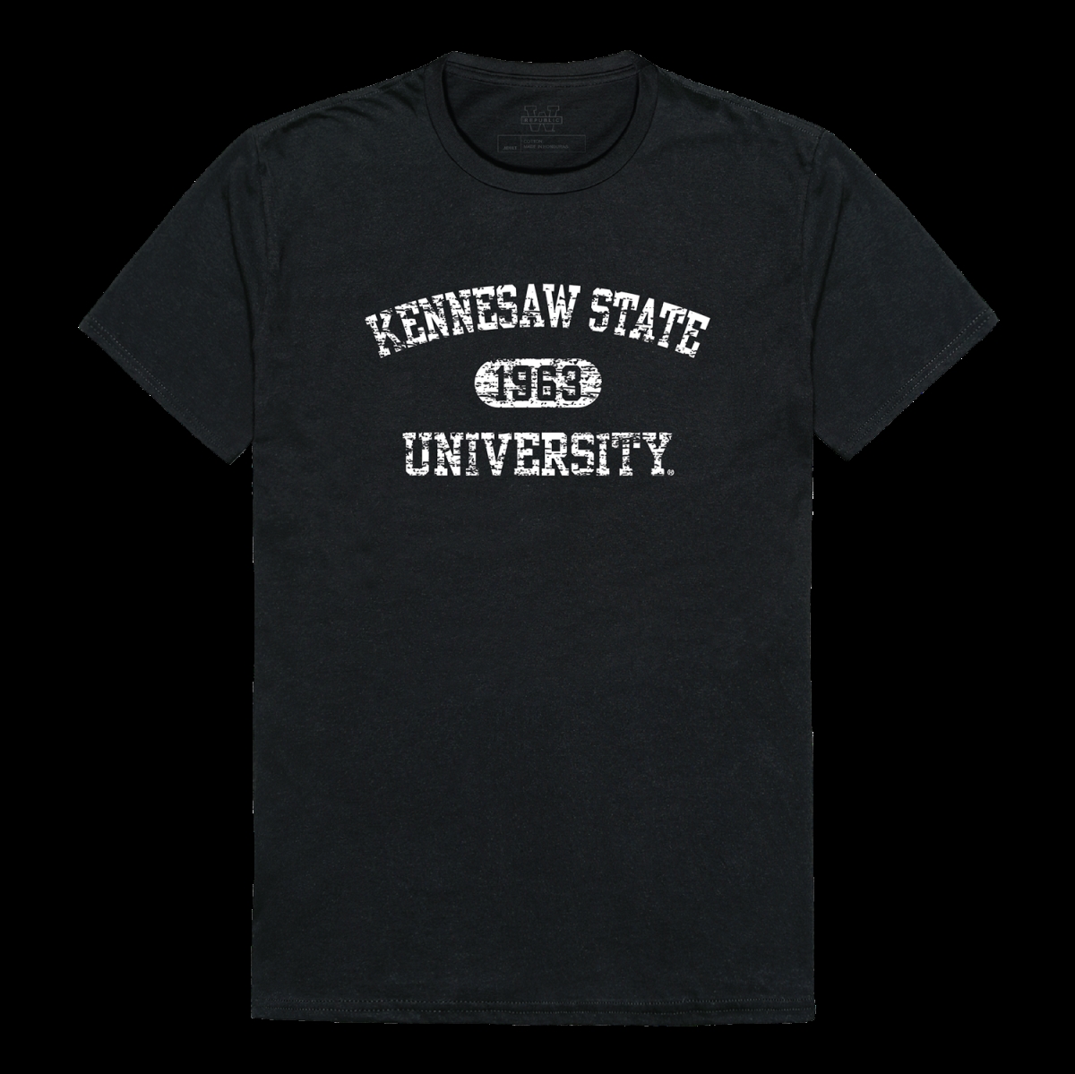 UPC 783782768756 product image for Kennesaw State University Owls Distressed Arch College T-Shirt, Black - 2XL | upcitemdb.com