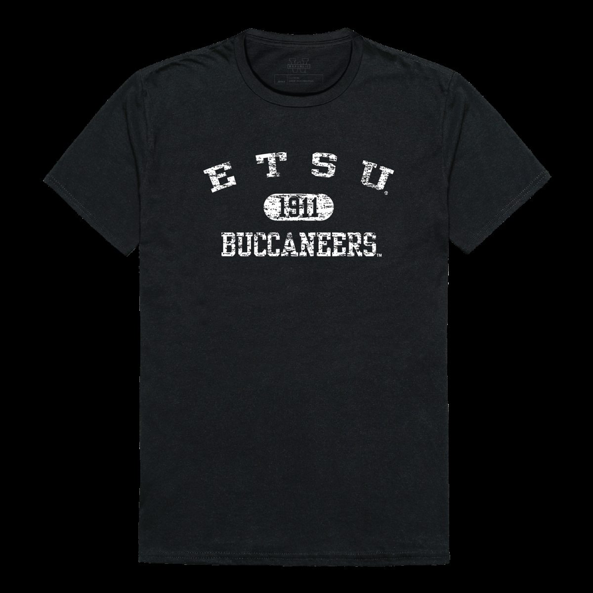 UPC 783782821987 product image for East Tennessee State University Buccaneers Distressed Arch College T-Shirt,  | upcitemdb.com
