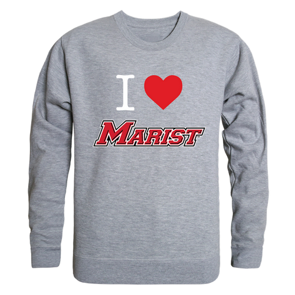 UPC 195073224344 product image for 552-335-HGY-01 Marist College I Love Crewneck T-Shirt, Heather Grey - Small | upcitemdb.com