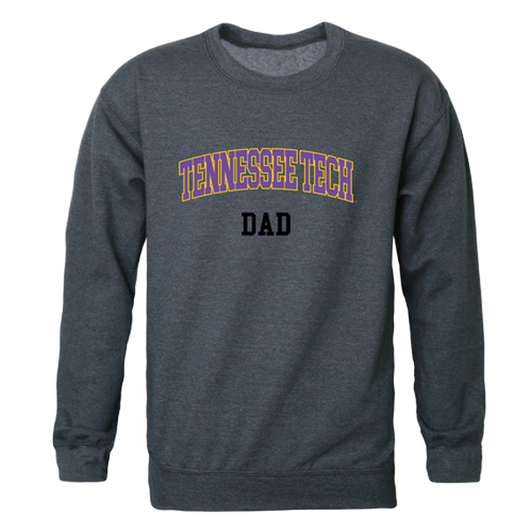 UPC 754130666949 product image for Men Tennessee Tech Golden Eagles Dad Crewneck Fleece, Heather Charcoal - Sma | upcitemdb.com