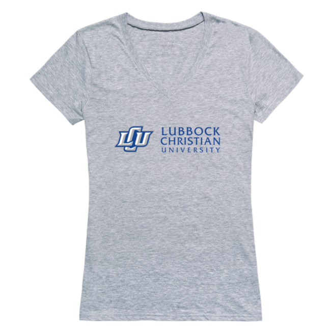 UPC 196348271872 product image for 520-465-HGY-02 Lubbock Christian University Chaparral Womens Seal T-Shirt, Heath | upcitemdb.com