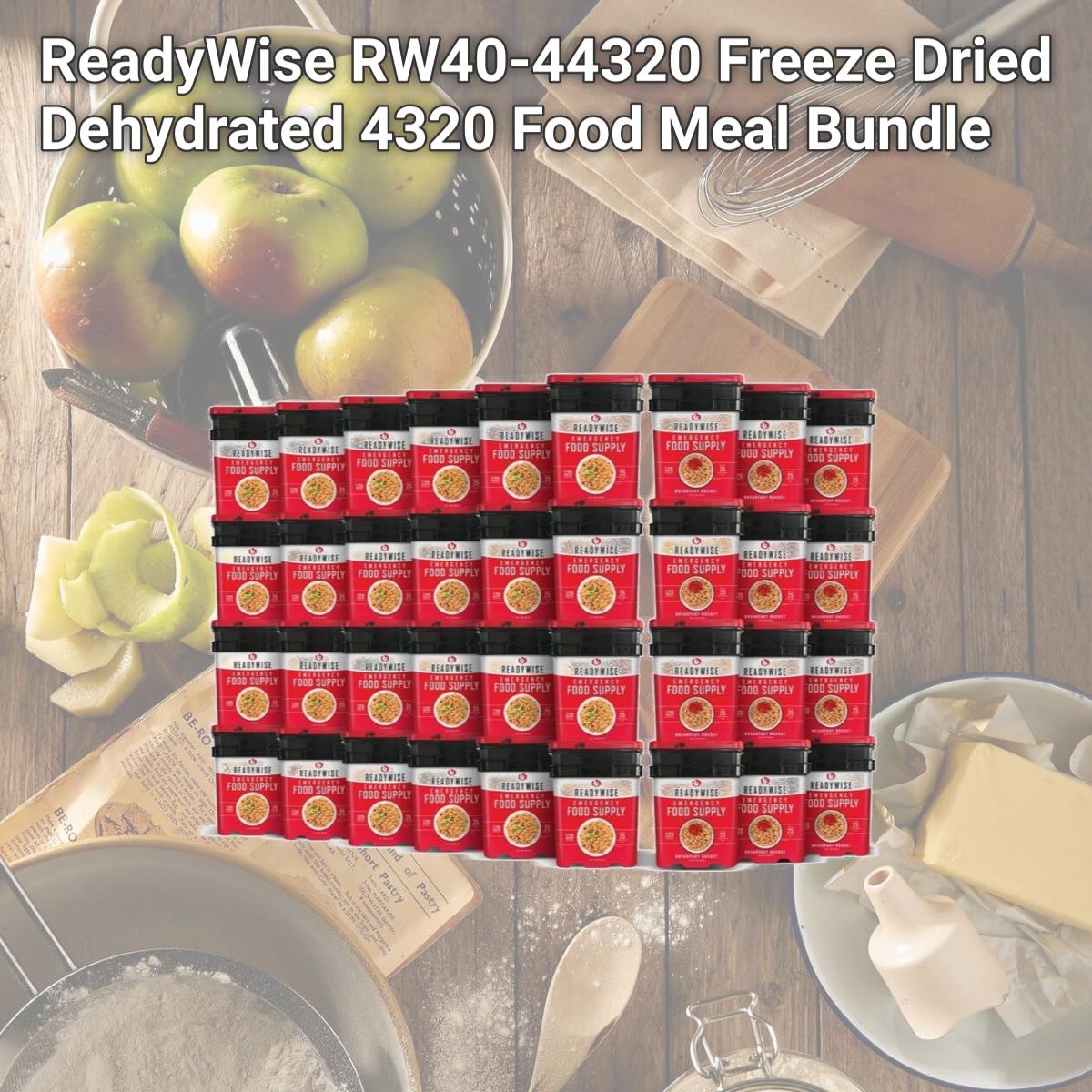Picture of ReadyWise RW40-44320 Freeze Dried Dehydrated 4320 Food Meal Bundle
