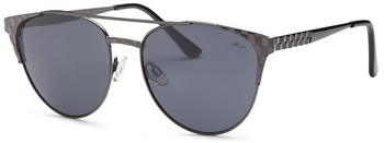 Mn2017-116 Black Retro Semi-round Style Sunglasses, Black