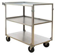 Wesco Industrial 260294 Cart, Stainless Steel Shelf 39-1 By 4 In. X 22-3 By 8 In.