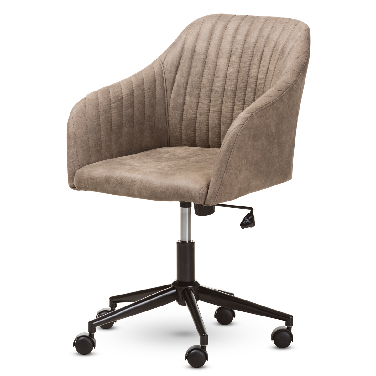 Sdr-2816b-5-light Brown Maida Mid - Century Modern Light Brown Fabric Upholstered Office Chair