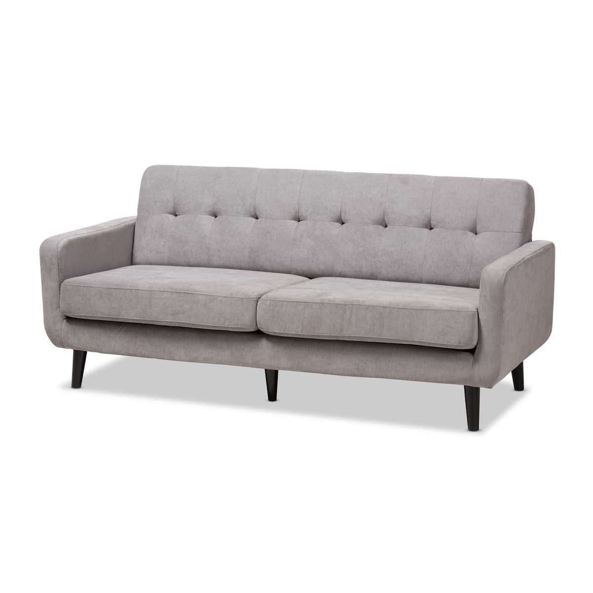 R2017-grey-sf Carina Mid-century Modern Sofa, Light Grey